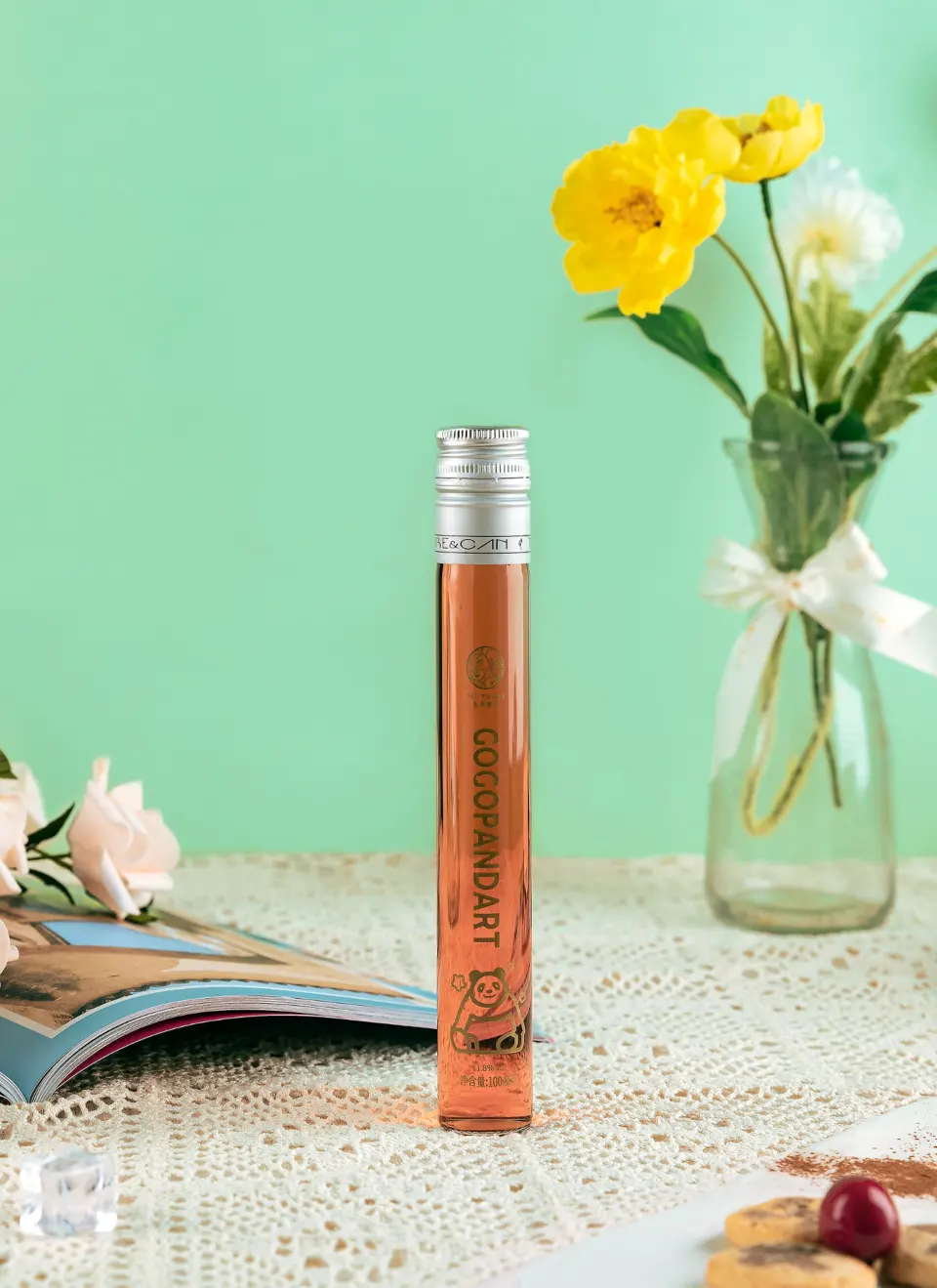 Rose wine sample